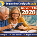 Entenda o Empréstimo consignado INSS novo teto 2026, novas taxas, margem consignável atualizada e dicas para contratar com segurança.